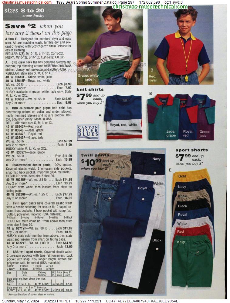 1993 Sears Spring Summer Catalog, Page 297