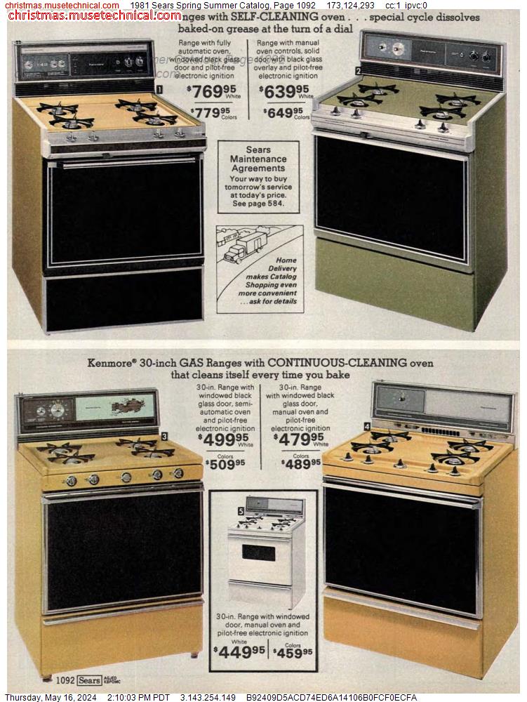 1981 Sears Spring Summer Catalog, Page 1092