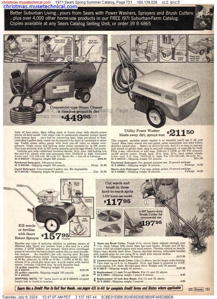 1971 Sears Spring Summer Catalog, Page 751