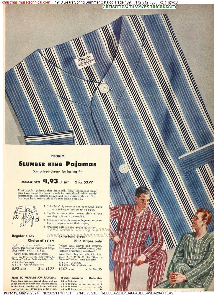 1943 Sears Spring Summer Catalog, Page 489