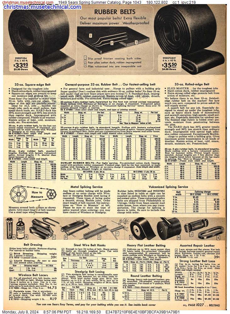 1949 Sears Spring Summer Catalog, Page 1043