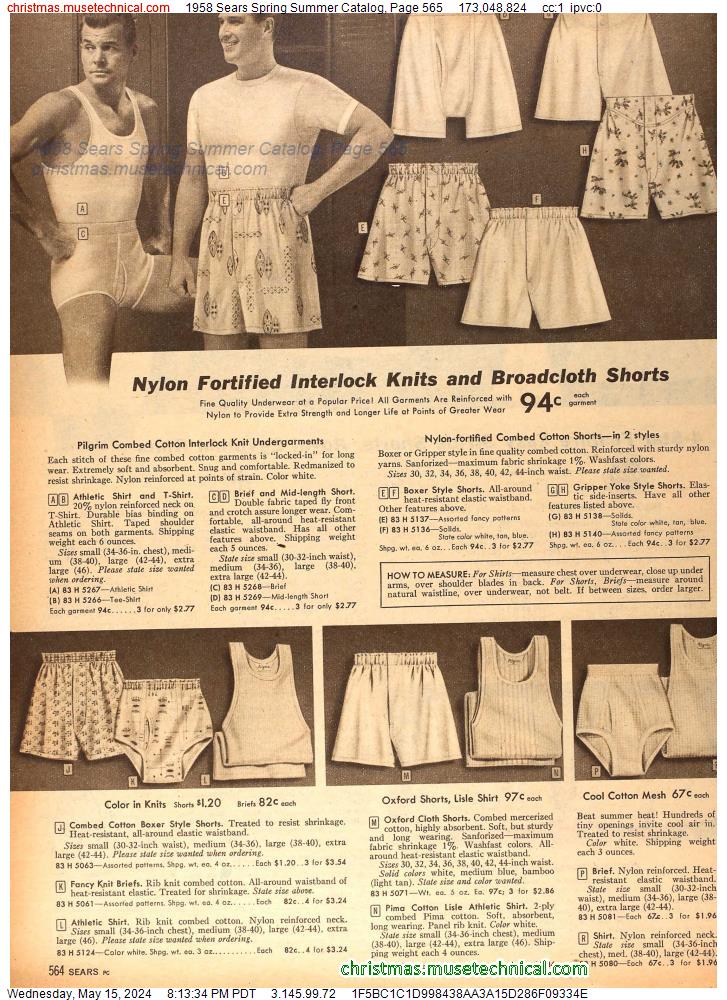 1958 Sears Spring Summer Catalog, Page 565