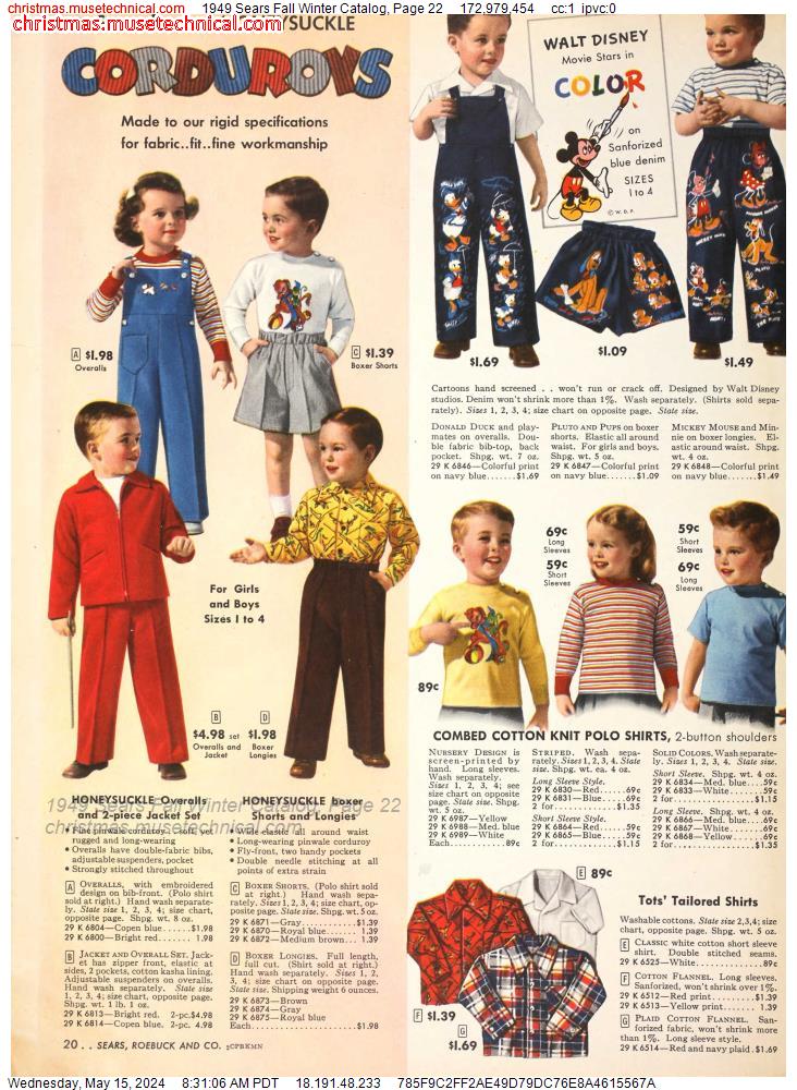 1949 Sears Fall Winter Catalog, Page 22