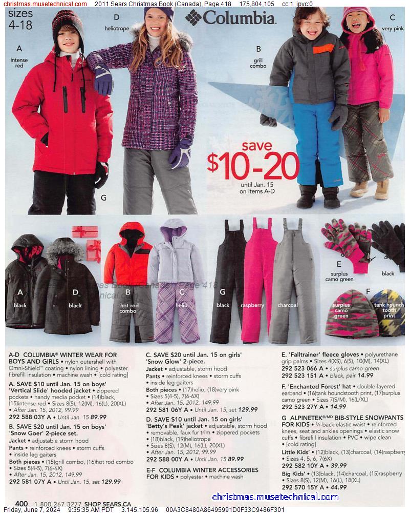 2011 Sears Christmas Book (Canada), Page 418
