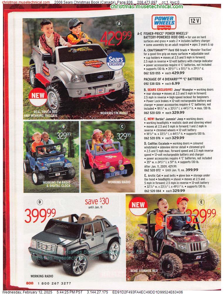 2008 Sears Christmas Book (Canada), Page 836