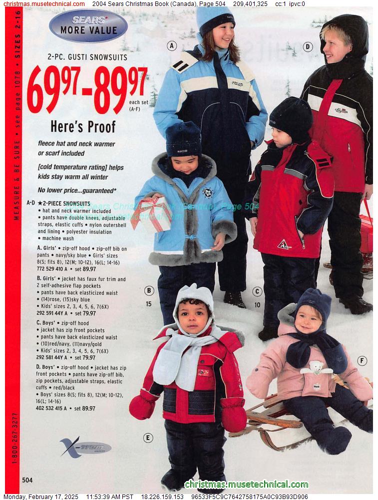 2004 Sears Christmas Book (Canada), Page 504