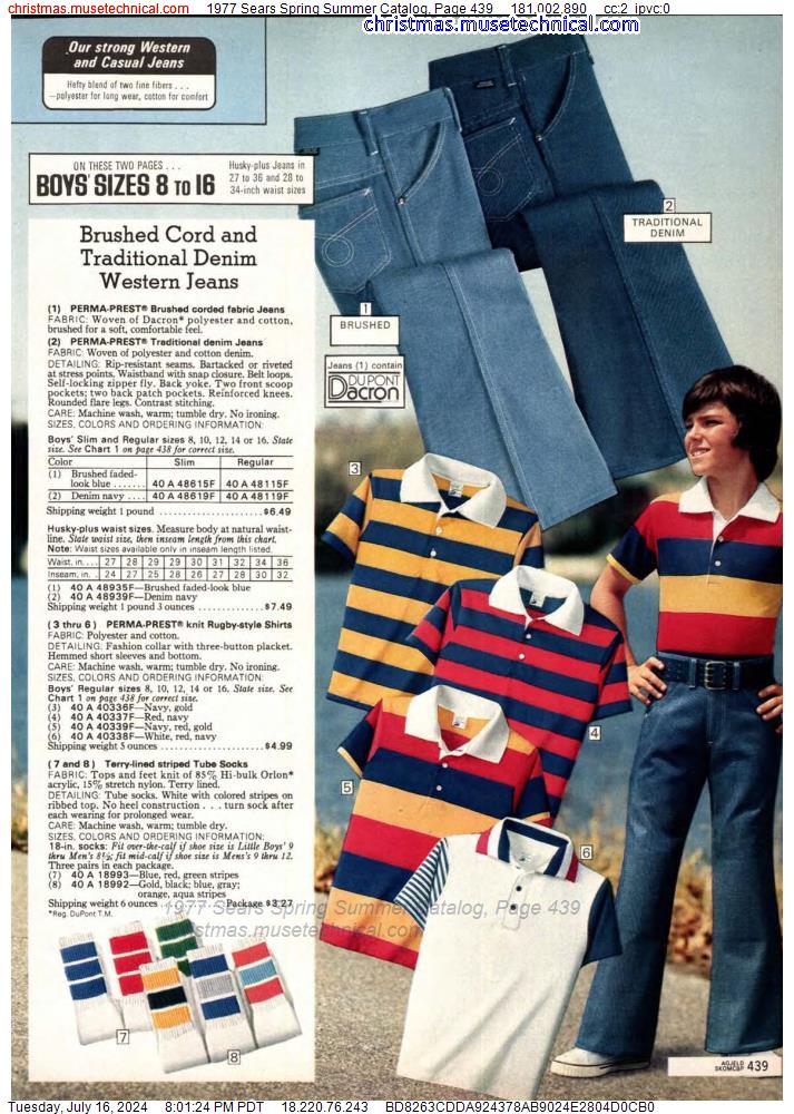 1977 Sears Spring Summer Catalog, Page 439
