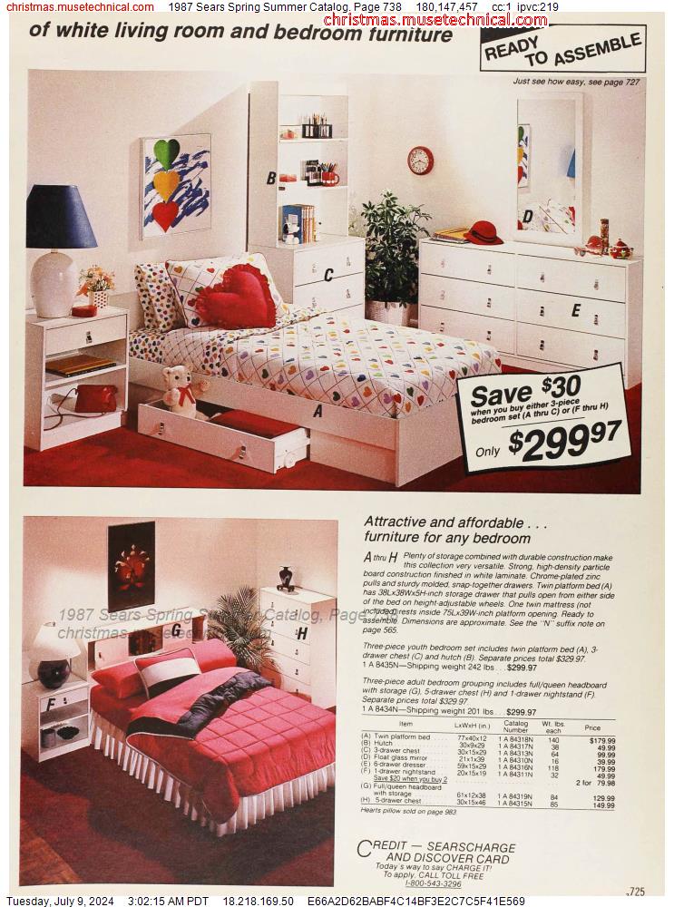 1987 Sears Spring Summer Catalog, Page 738