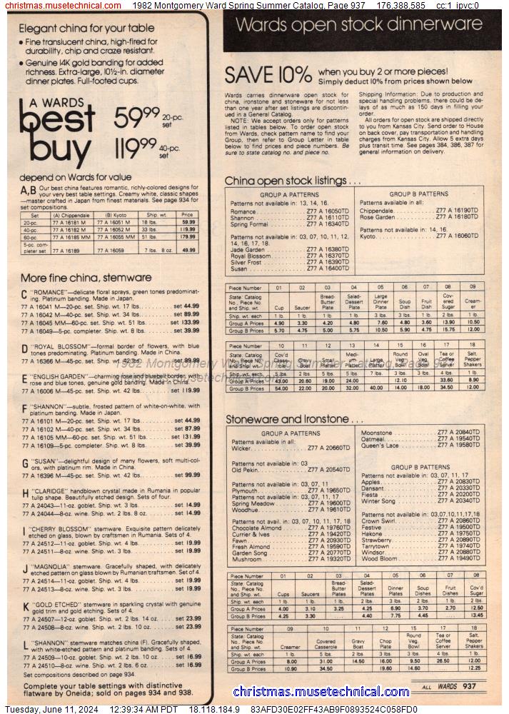 1982 Montgomery Ward Spring Summer Catalog, Page 937