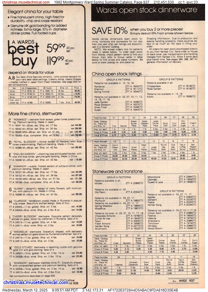 1982 Montgomery Ward Spring Summer Catalog, Page 937