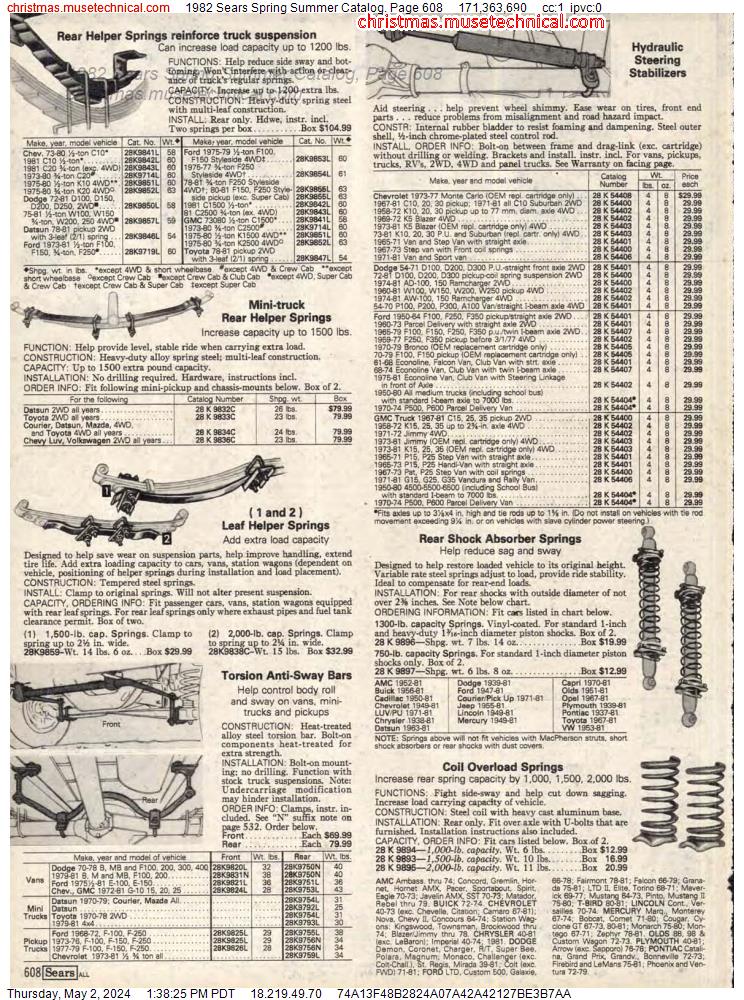 1982 Sears Spring Summer Catalog, Page 608