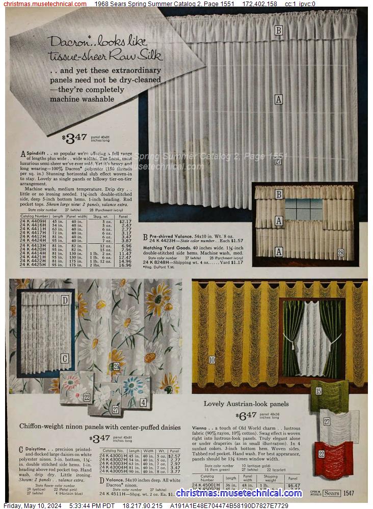 1968 Sears Spring Summer Catalog 2, Page 1551