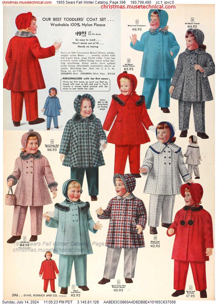 1955 Sears Fall Winter Catalog, Page 396