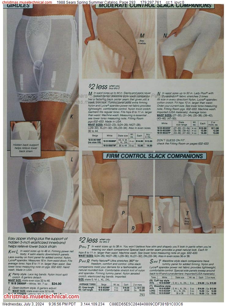 1988 Sears Spring Summer Catalog, Page 293