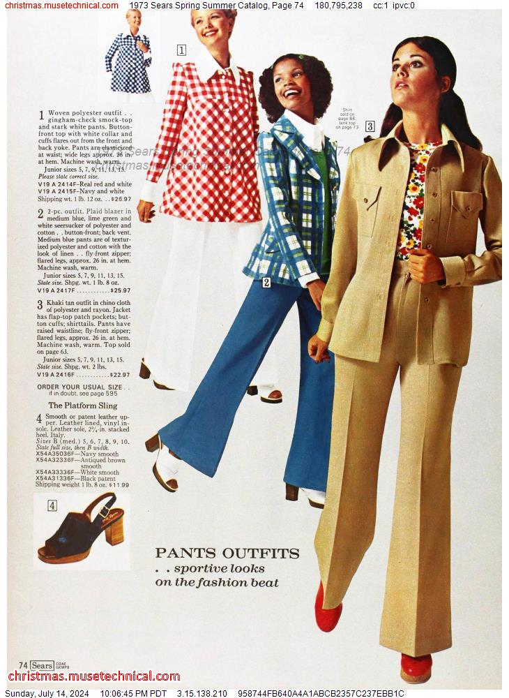 1973 Sears Spring Summer Catalog, Page 74 - Catalogs & Wishbooks