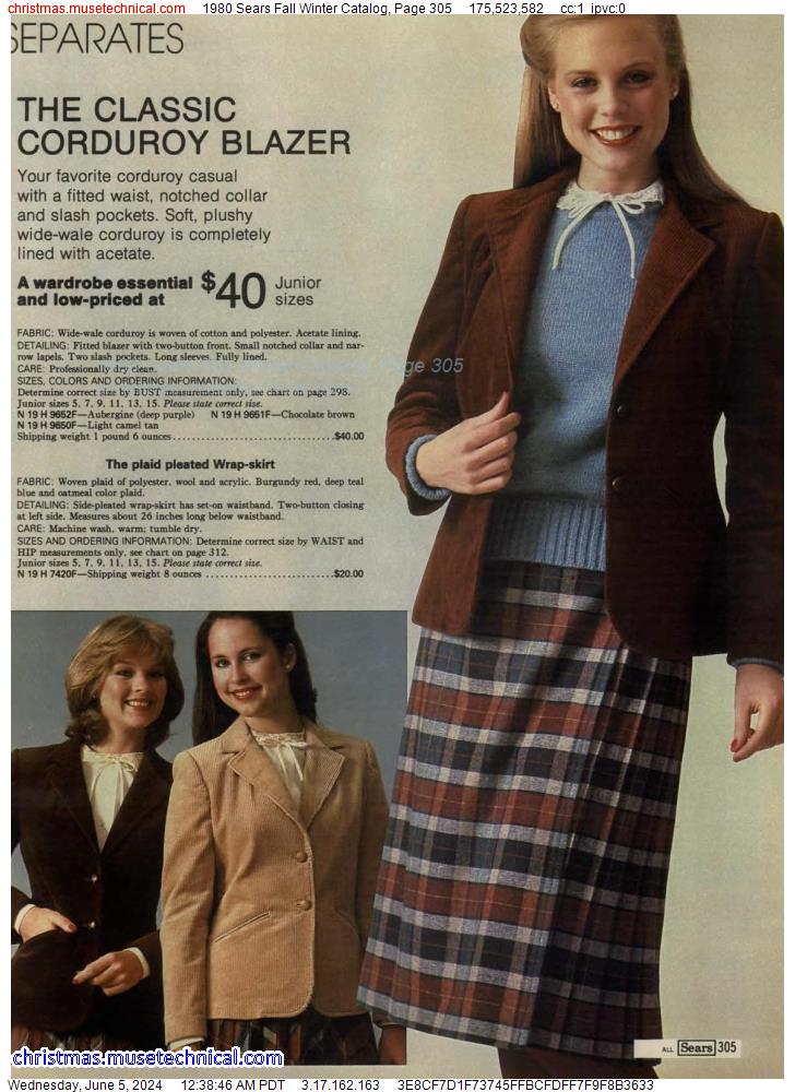 1980 Sears Fall Winter Catalog, Page 305