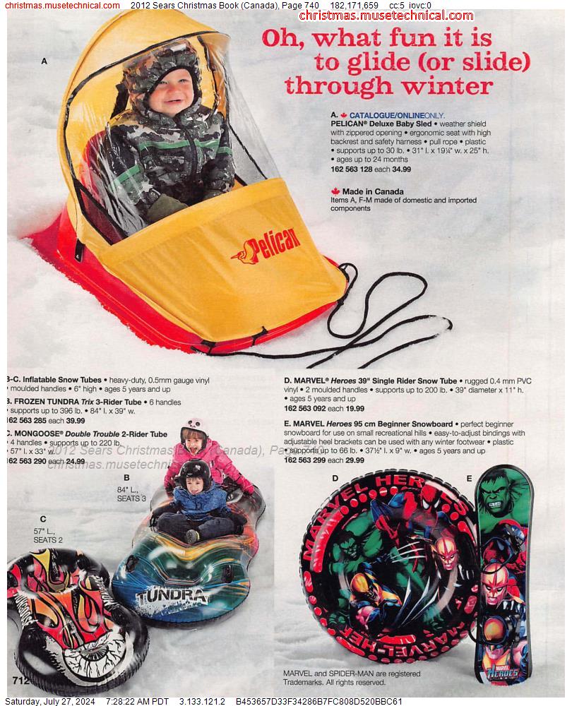 2012 Sears Christmas Book (Canada), Page 740