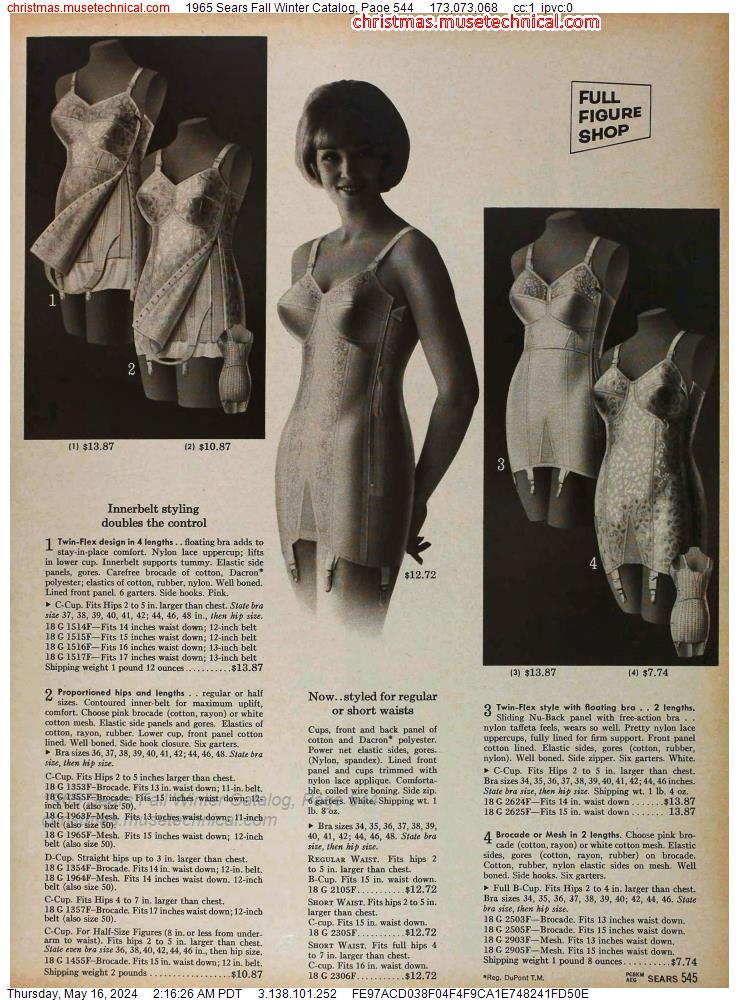 1965 Sears Fall Winter Catalog, Page 544