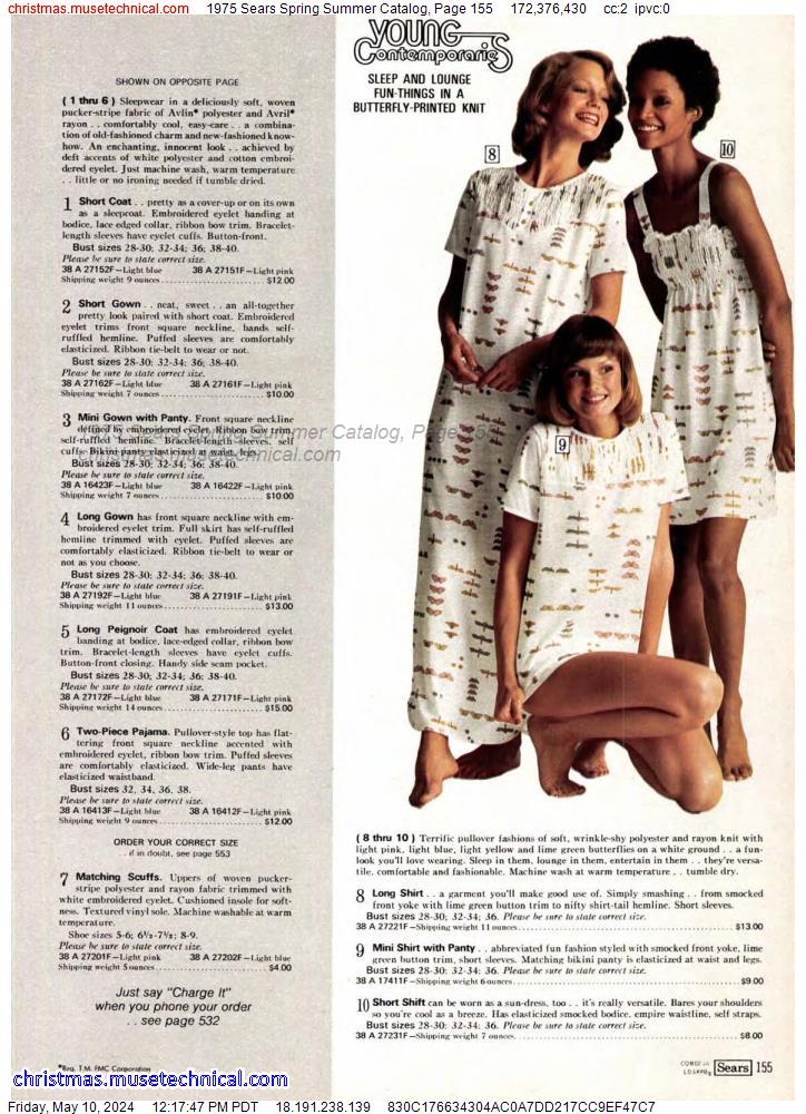 1975 Sears Spring Summer Catalog, Page 155