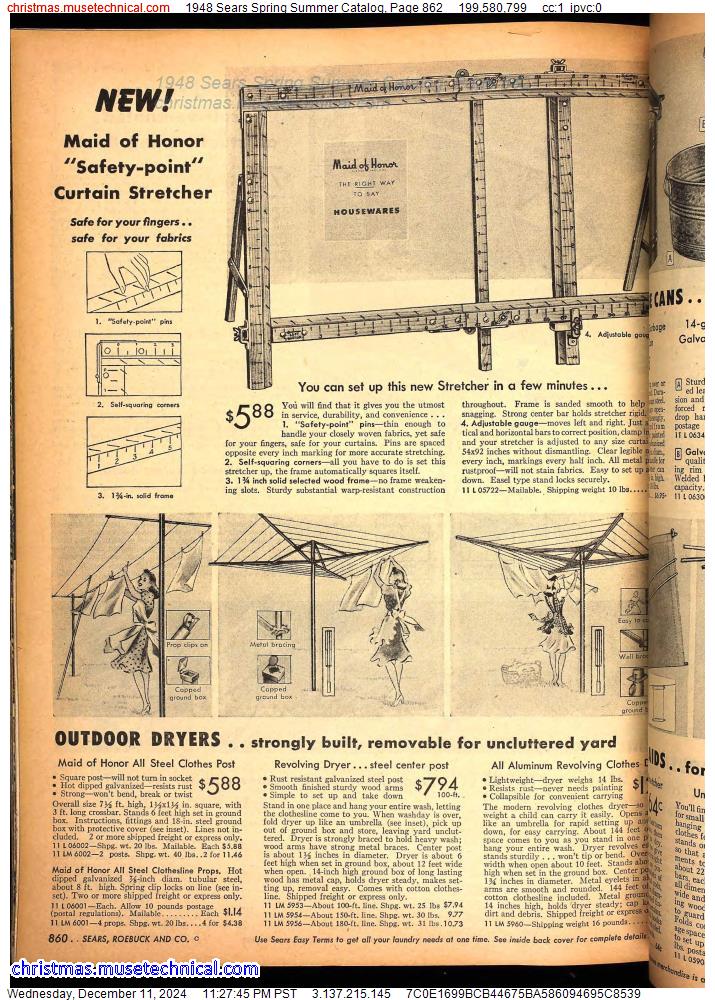 1948 Sears Spring Summer Catalog, Page 862