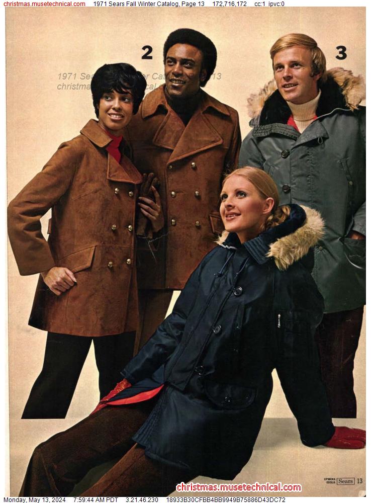 1971 Sears Fall Winter Catalog, Page 13