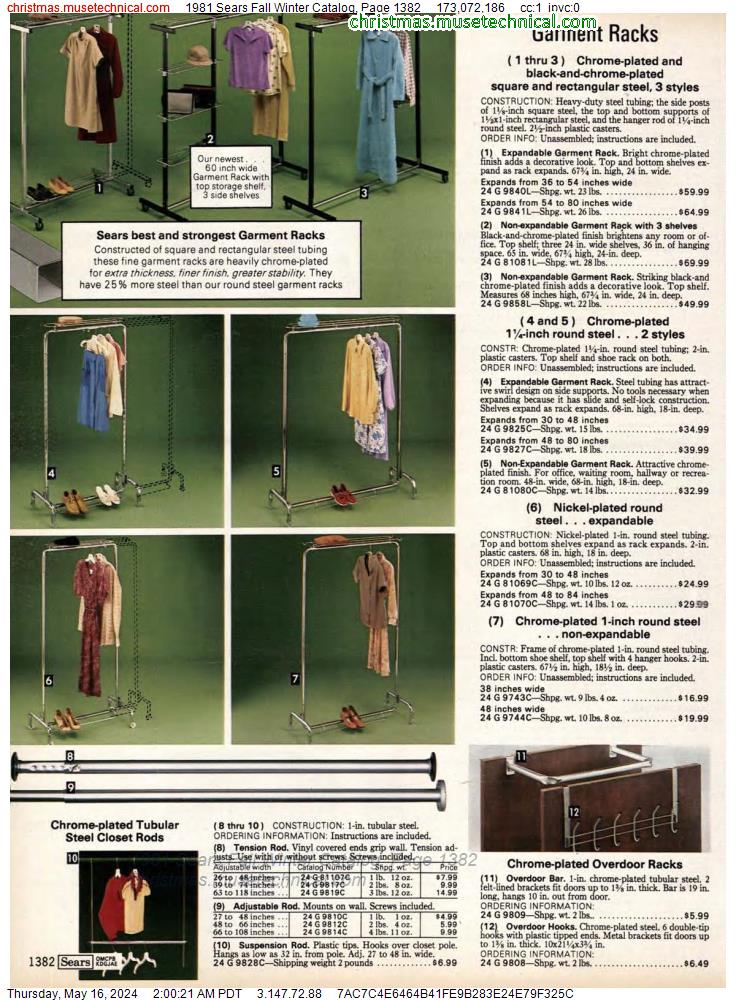1981 Sears Fall Winter Catalog, Page 1382