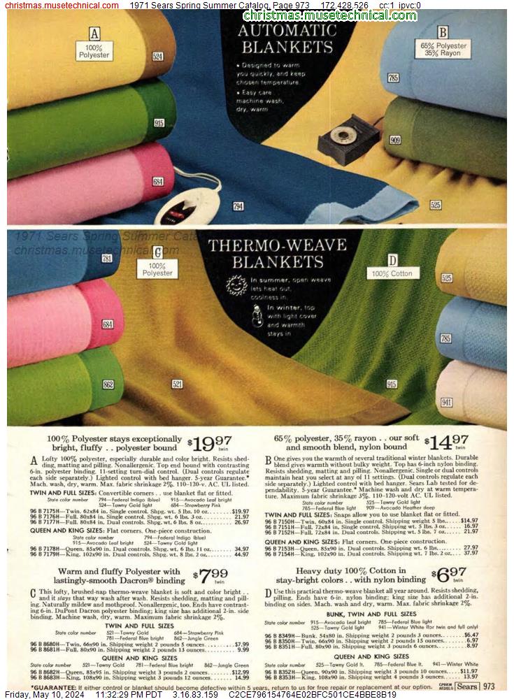 1971 Sears Spring Summer Catalog, Page 973