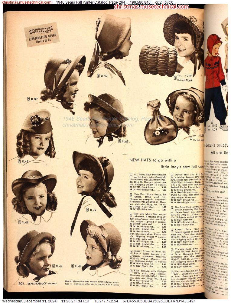 1946 Sears Fall Winter Catalog, Page 264