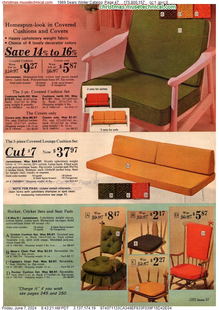1969 Sears Winter Catalog, Page 47