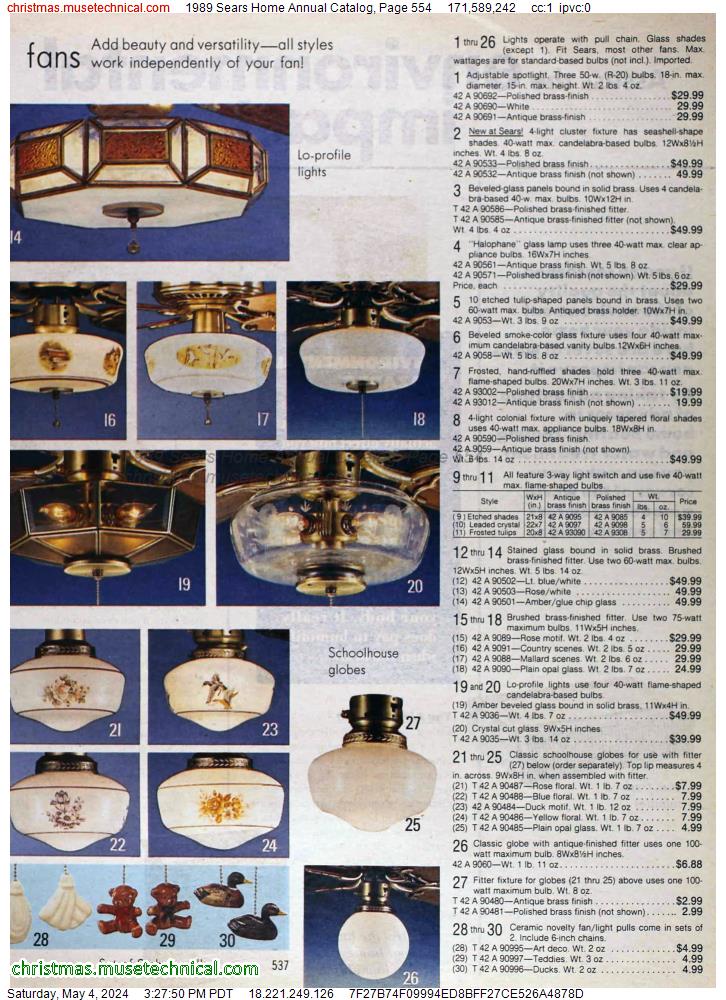 1989 Sears Home Annual Catalog, Page 554