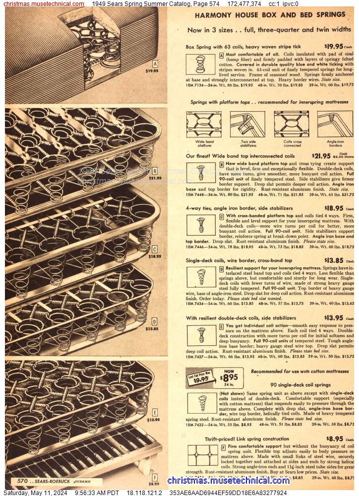 1949 Sears Spring Summer Catalog, Page 574