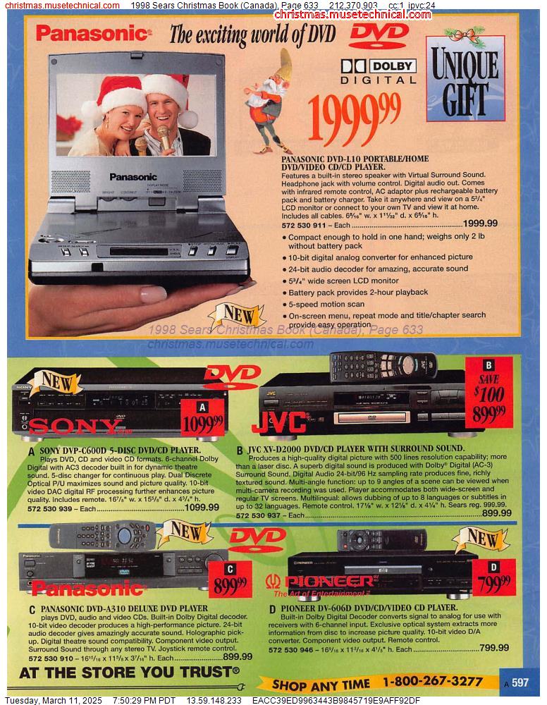 1998 Sears Christmas Book (Canada), Page 633