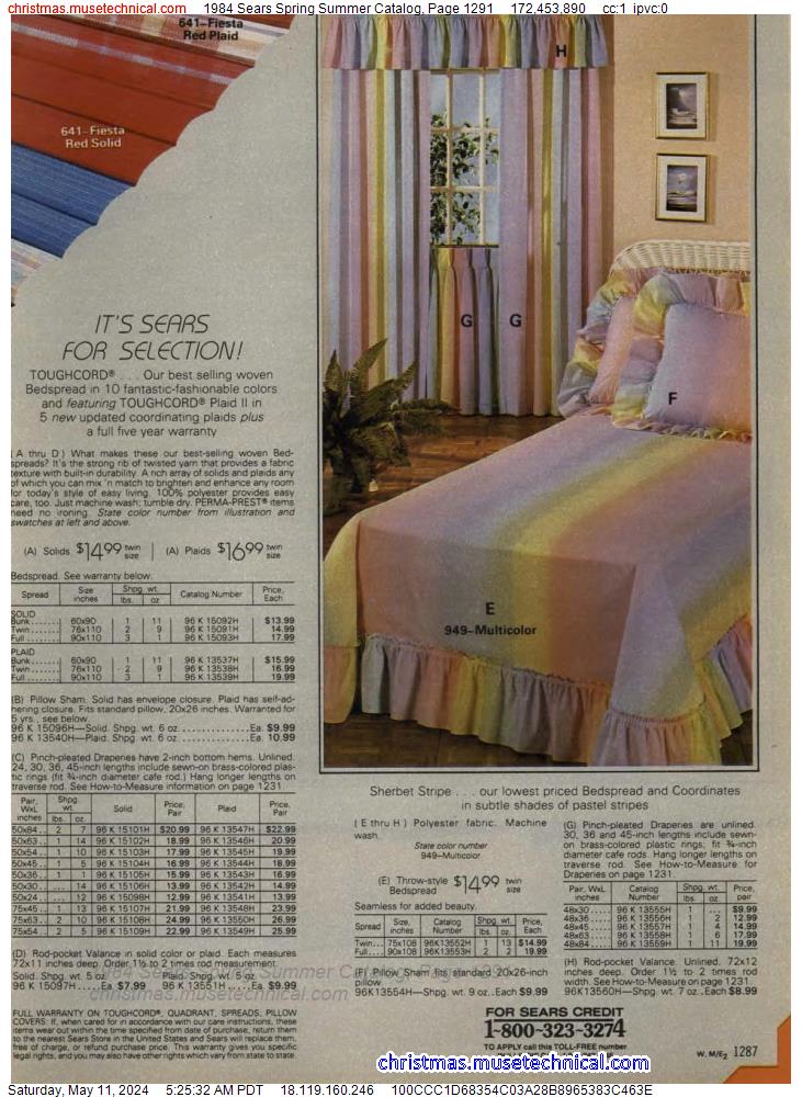 1984 Sears Spring Summer Catalog, Page 1291