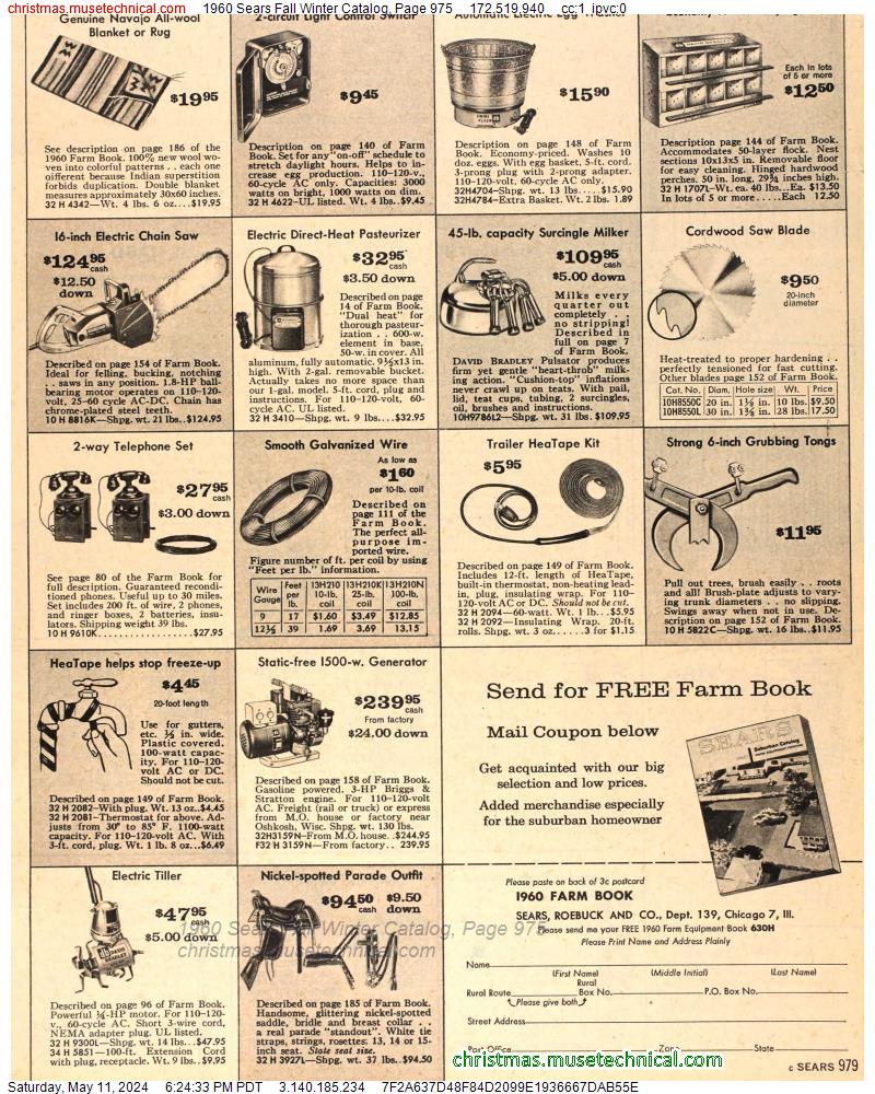 1960 Sears Fall Winter Catalog, Page 975