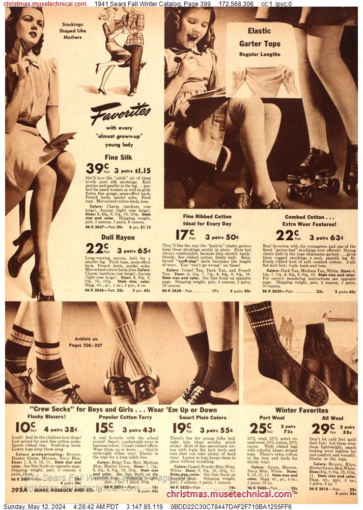 1941 Sears Fall Winter Catalog, Page 399