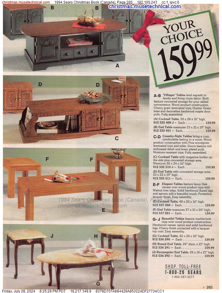 1994 Sears Christmas Book (Canada), Page 285