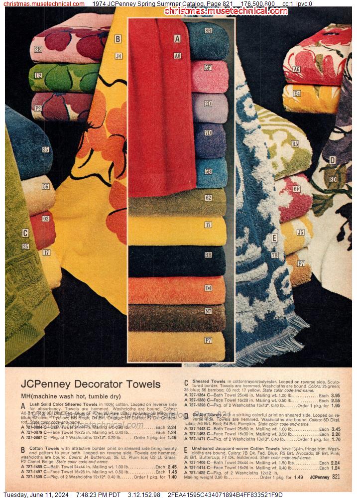 1974 JCPenney Spring Summer Catalog, Page 821
