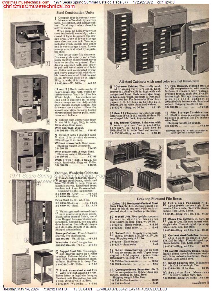 1971 Sears Spring Summer Catalog, Page 577