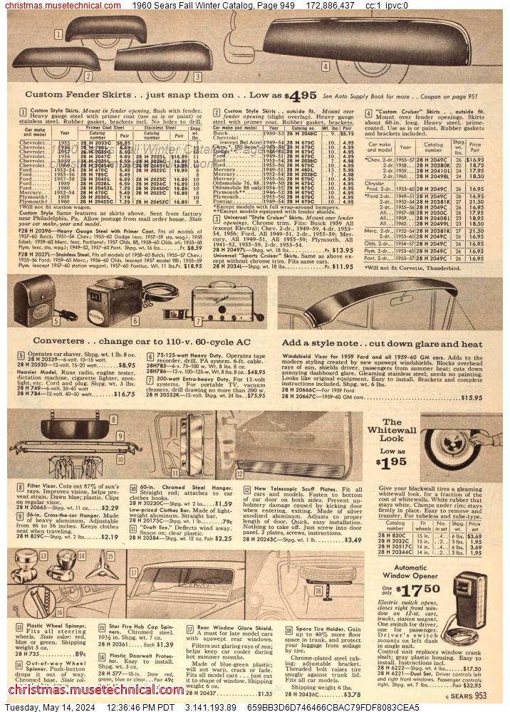 1960 Sears Fall Winter Catalog, Page 949