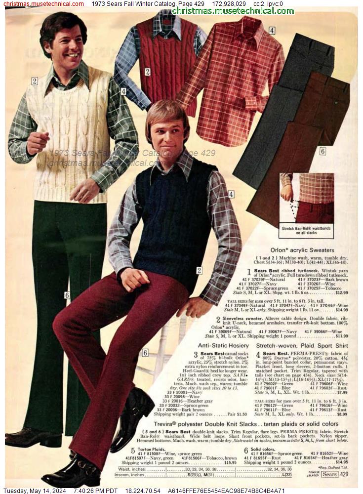 1973 Sears Fall Winter Catalog, Page 429