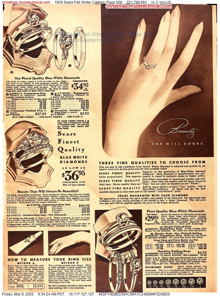 1939 Sears Fall Winter Catalog, Page 928