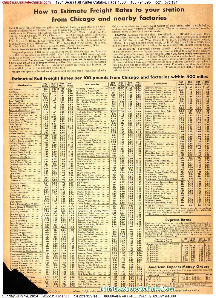 1951 Sears Fall Winter Catalog, Page 1350