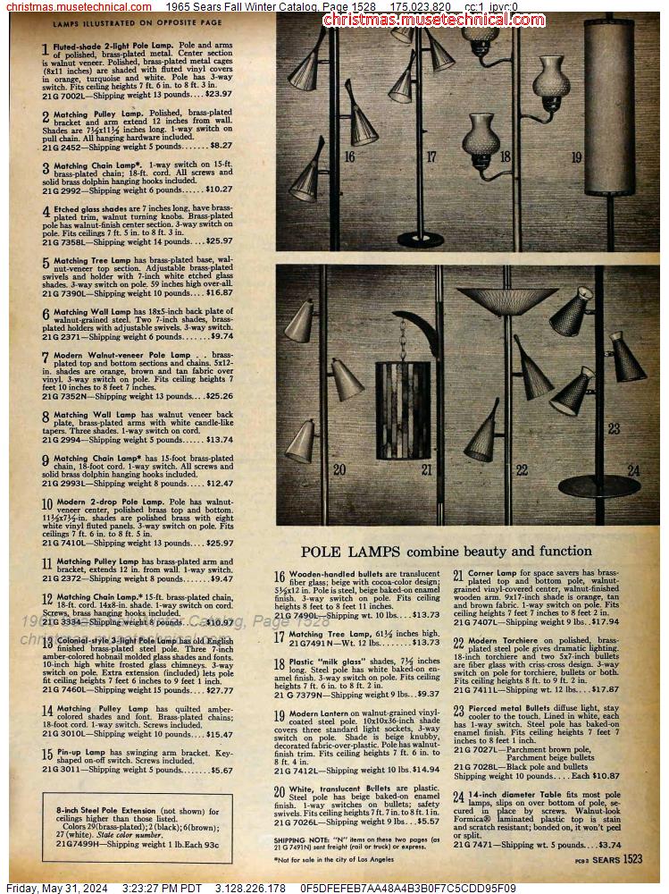 1965 Sears Fall Winter Catalog, Page 1528