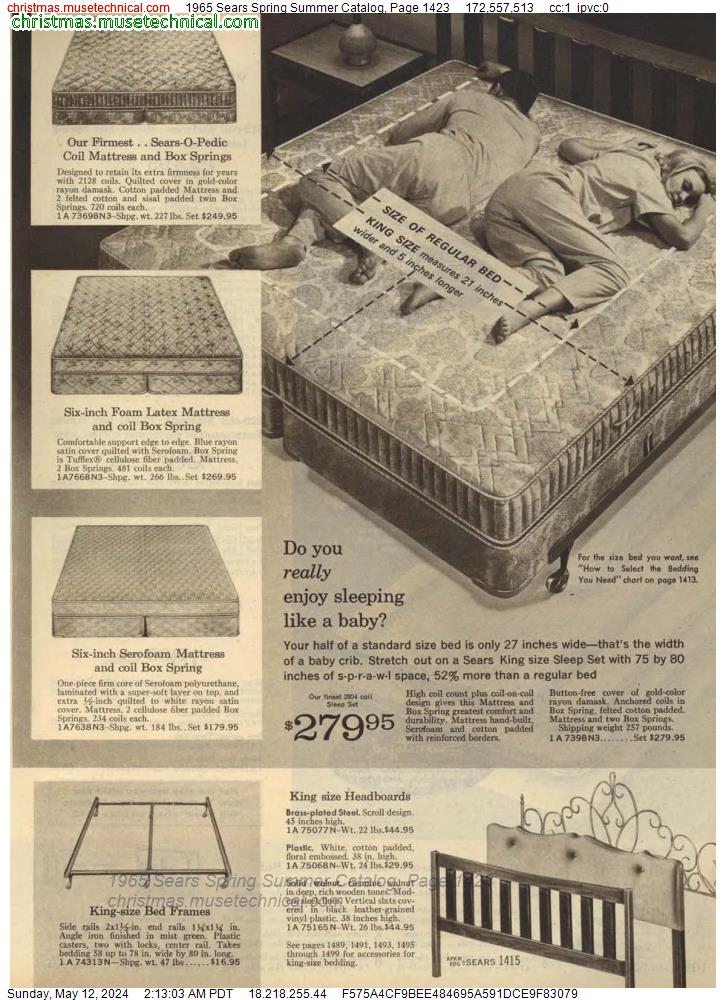 1965 Sears Spring Summer Catalog, Page 1423