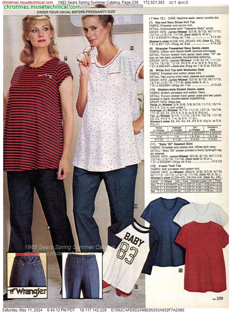 1983 Sears Spring Summer Catalog, Page 239