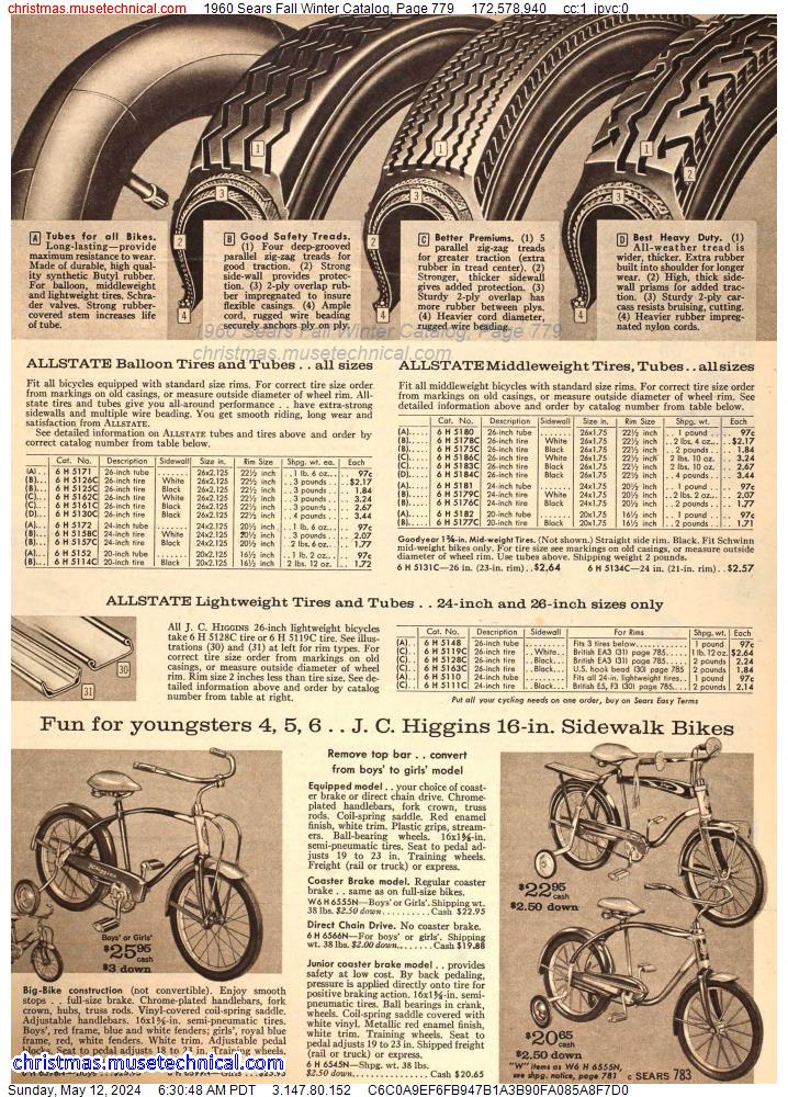 1960 Sears Fall Winter Catalog, Page 779