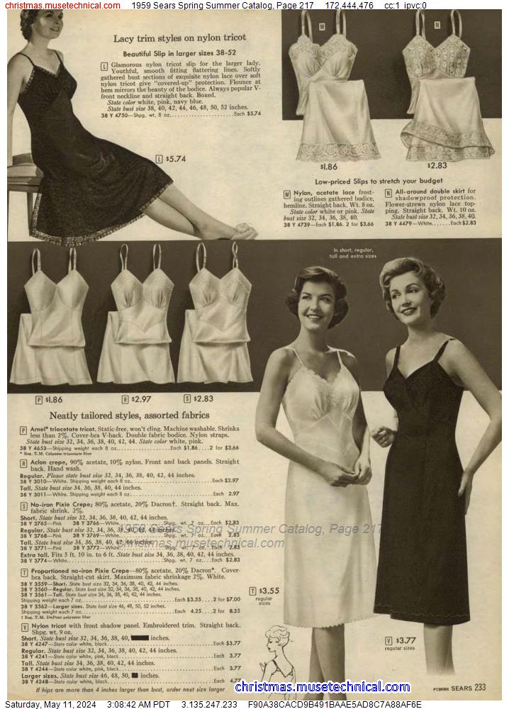 1959 Sears Spring Summer Catalog, Page 217