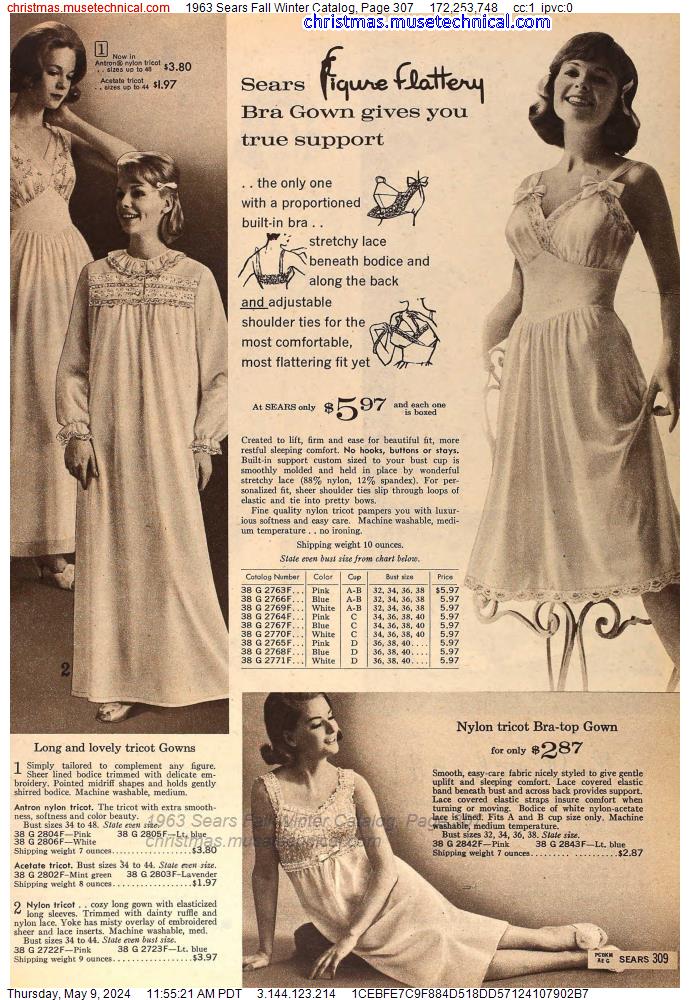 1963 Sears Fall Winter Catalog, Page 307