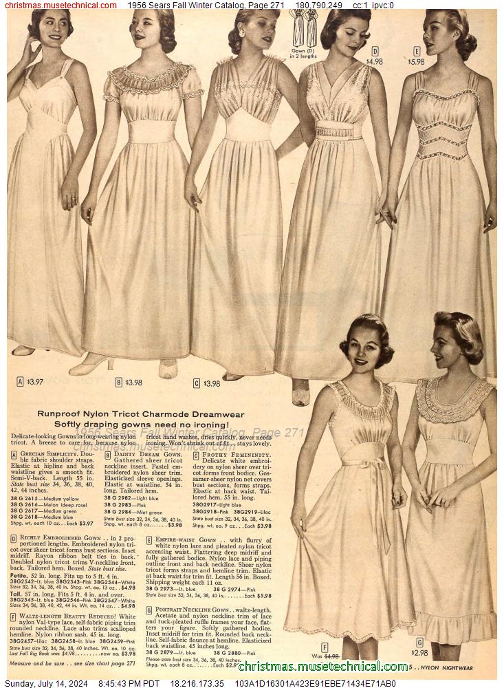 1956 Sears Fall Winter Catalog, Page 271
