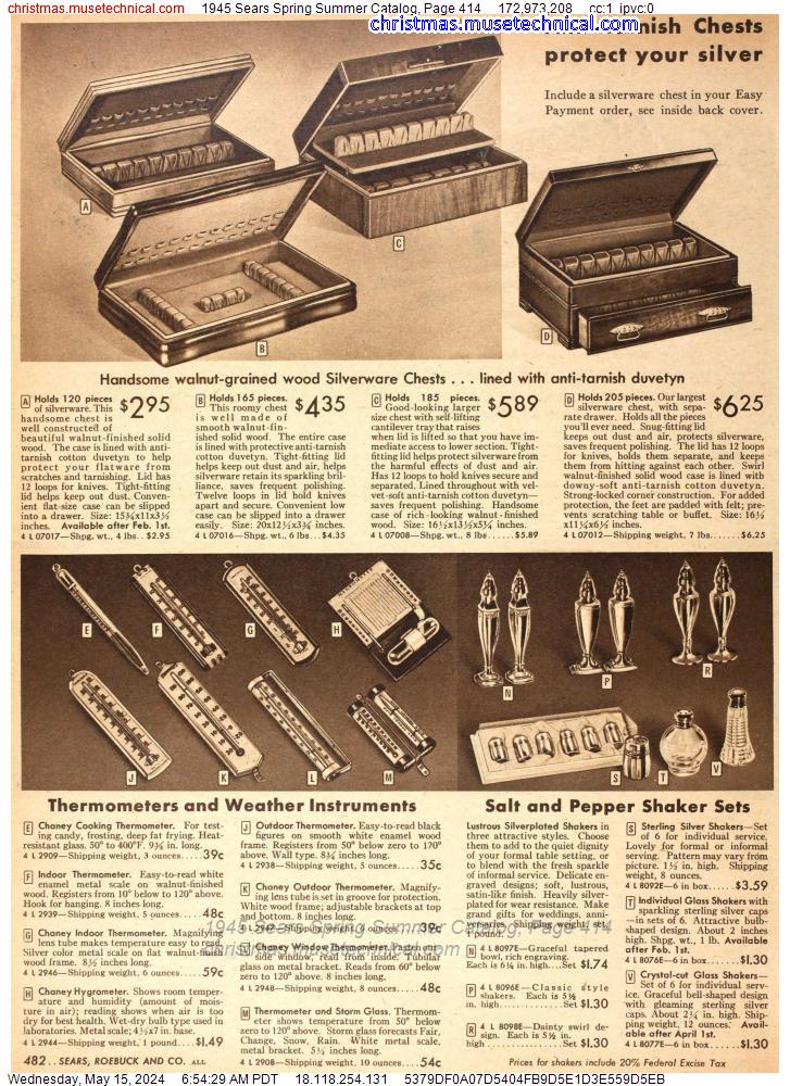 1945 Sears Spring Summer Catalog, Page 414